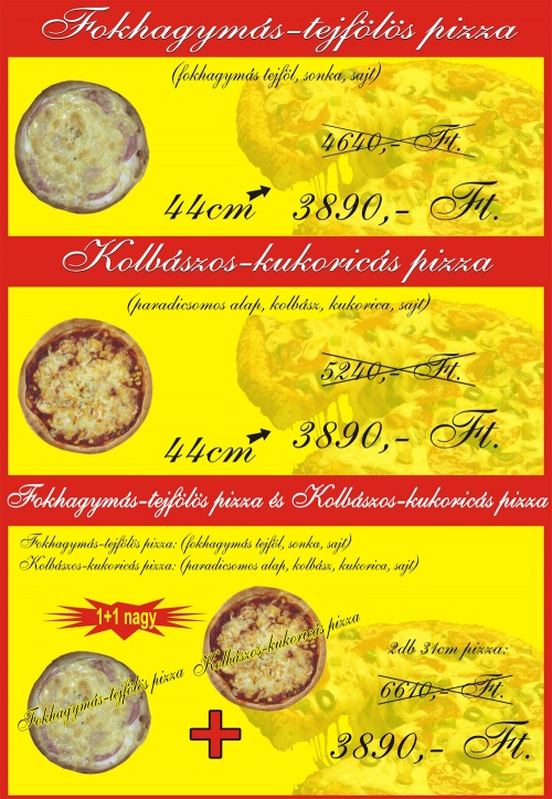 Pizza akció Békéscsaba